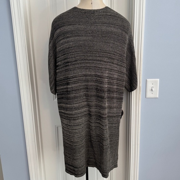 Eileen Fisher Large / XL Open Front Mid Length Cardigan ~ Minimalist Layering - Picture 2 of 8